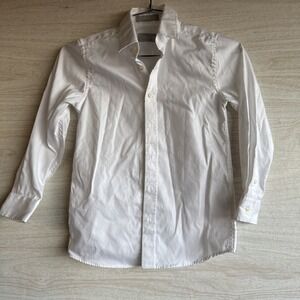 Nordstrom Kids White Long Sleeve button Up Sz 7